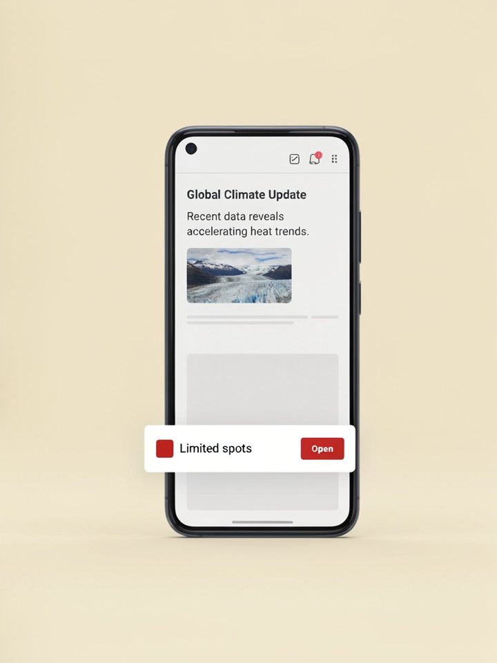 In-Page Push ad example