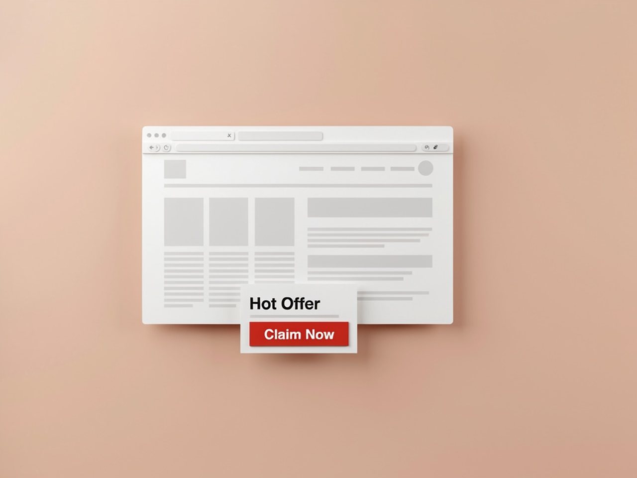 Popunder ad example